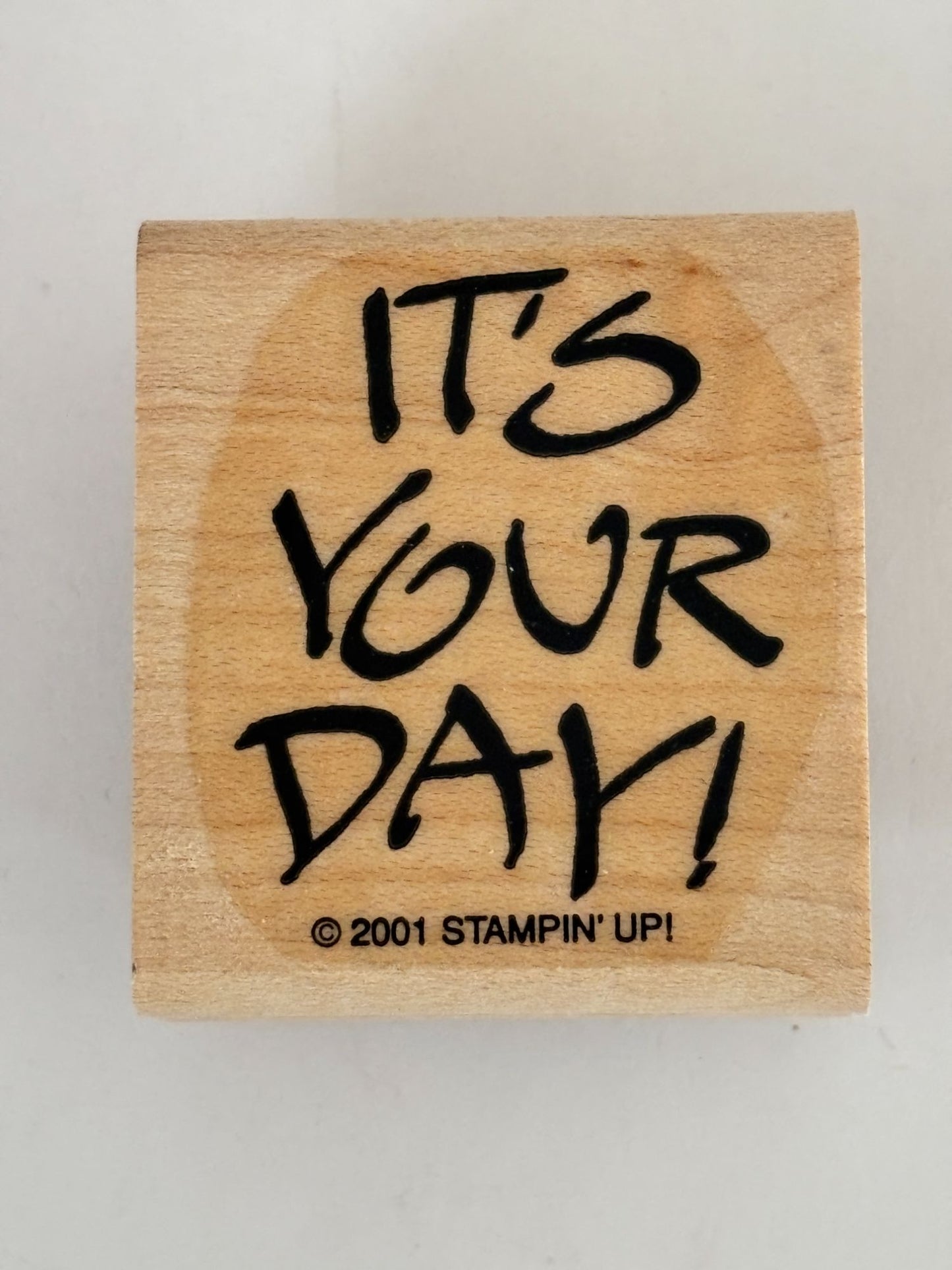 Stampin Up Rubber Stamp Its Your Day Friendship Card Making Word Craft Celebrate