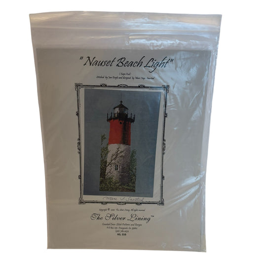 The Silver Lining Cross Stitch Pattern Nauset Beach Light Lighthouse Cape Cod