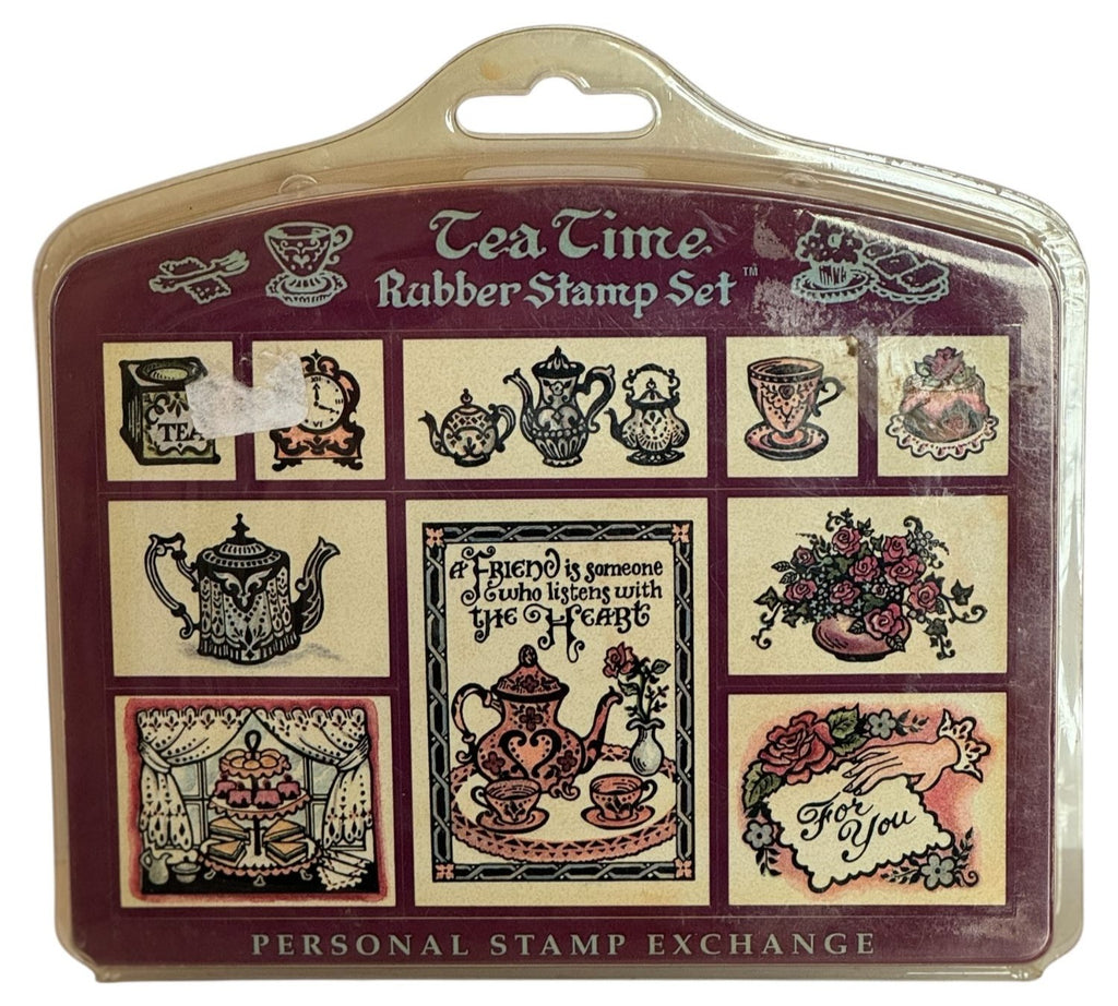 PSX Foam Rubber Stamp Set Tea Time Bridal Shower Party Invitation Card Making
