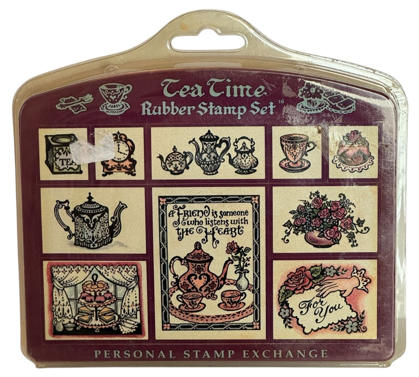 PSX Foam Rubber Stamp Set Tea Time Bridal Shower Party Invitation Card Making