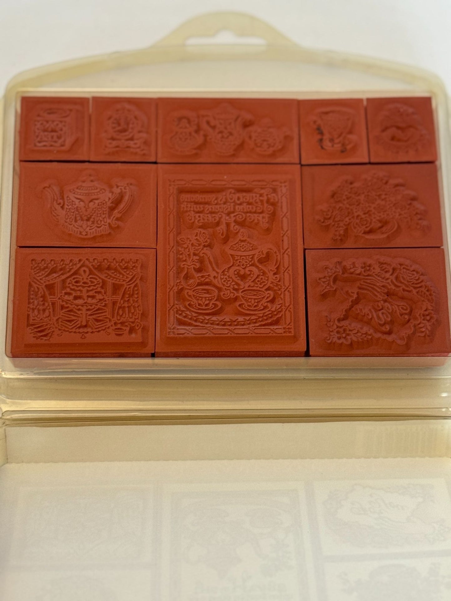 PSX Foam Rubber Stamp Set Tea Time Bridal Shower Party Invitation Card Making