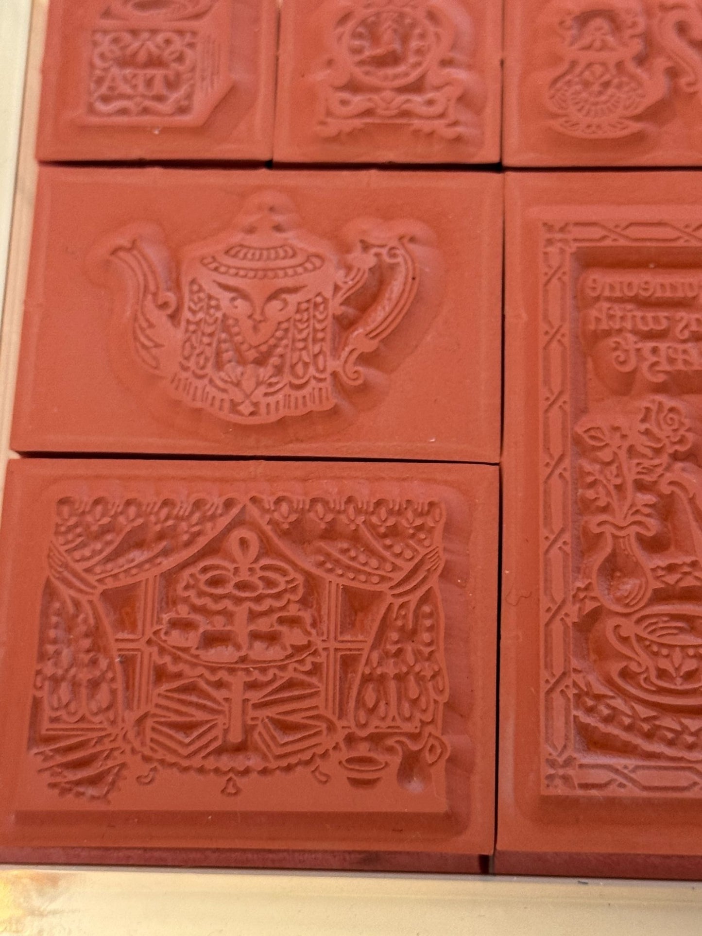 PSX Foam Rubber Stamp Set Tea Time Bridal Shower Party Invitation Card Making