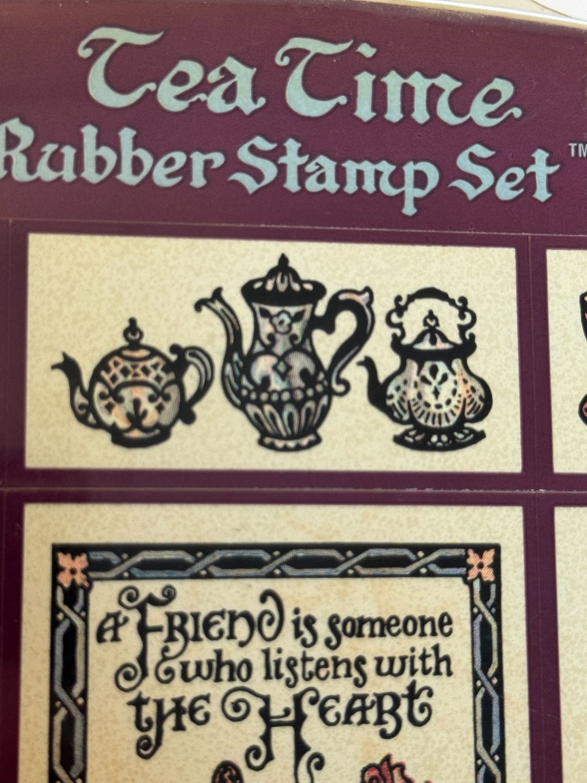 PSX Foam Rubber Stamp Set Tea Time Bridal Shower Party Invitation Card Making