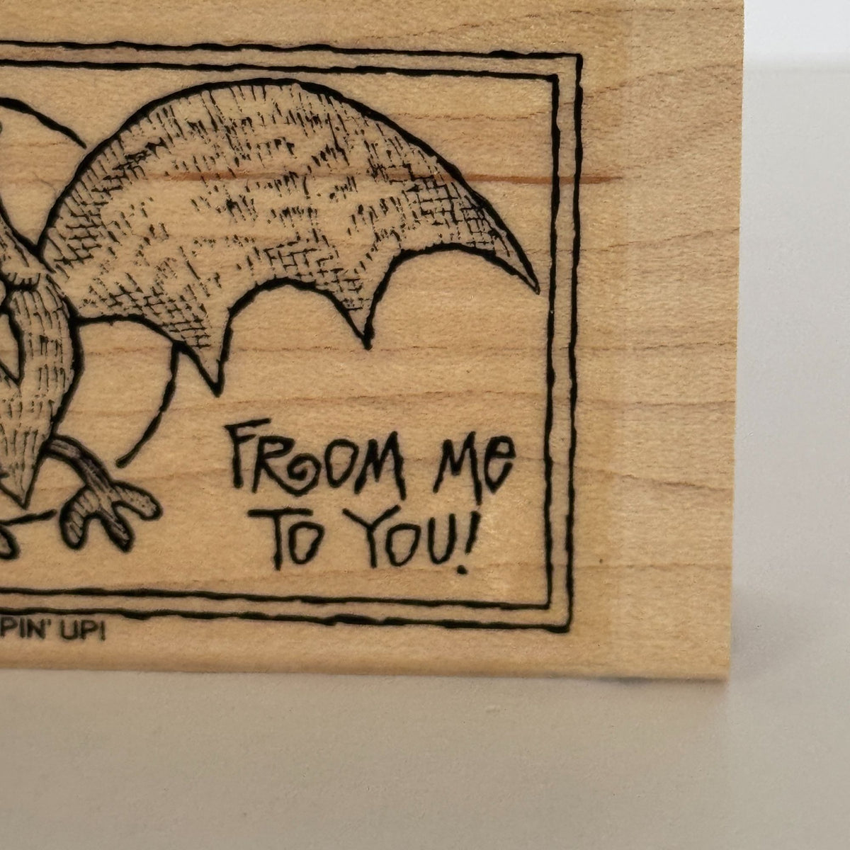 Stampin Up Rubber Stamp A Batty Boo Bat Halloween Greetings Card Making Words Sentiment