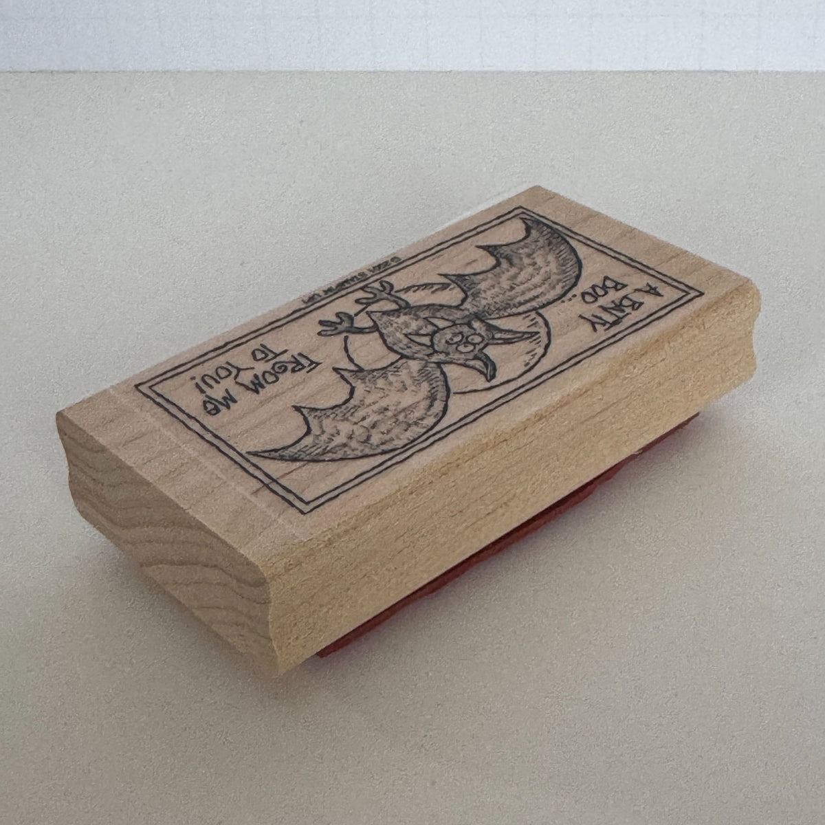 Stampin Up Rubber Stamp A Batty Boo Bat Halloween Greetings Card Making Words Sentiment