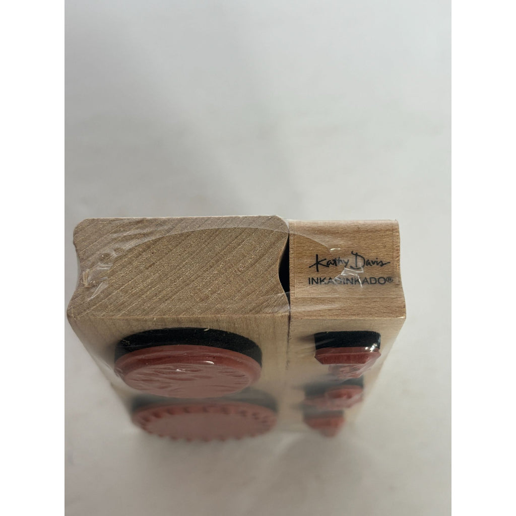 Inkadinkado Rubber Stamp Love Smile Bloom Polka Dot Circle Kathy Davis Set of 5