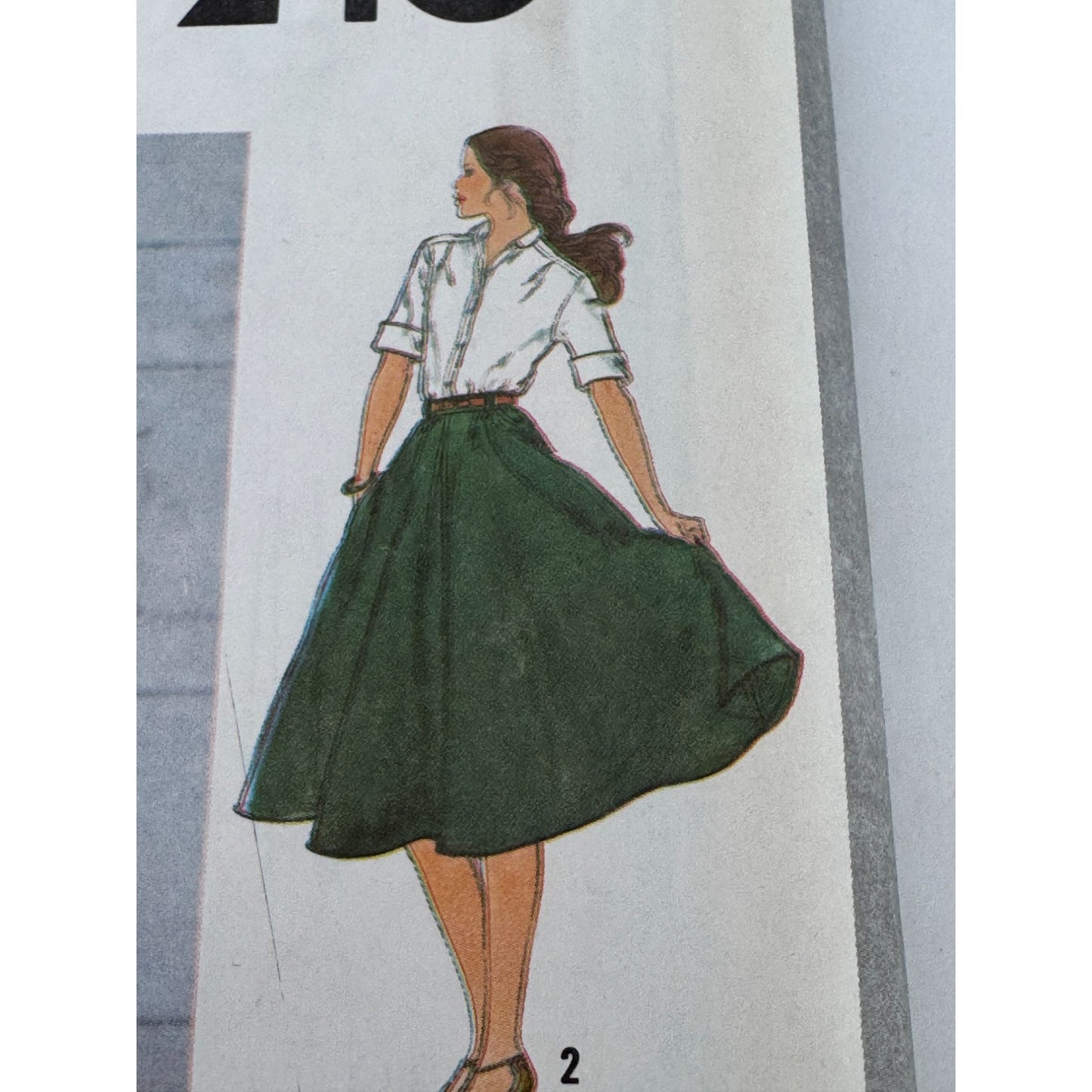 Simplicity Sewing Pattern 9240 Shirt Skirt Work Outfit 1970s Vintage Sz 12 Uncut