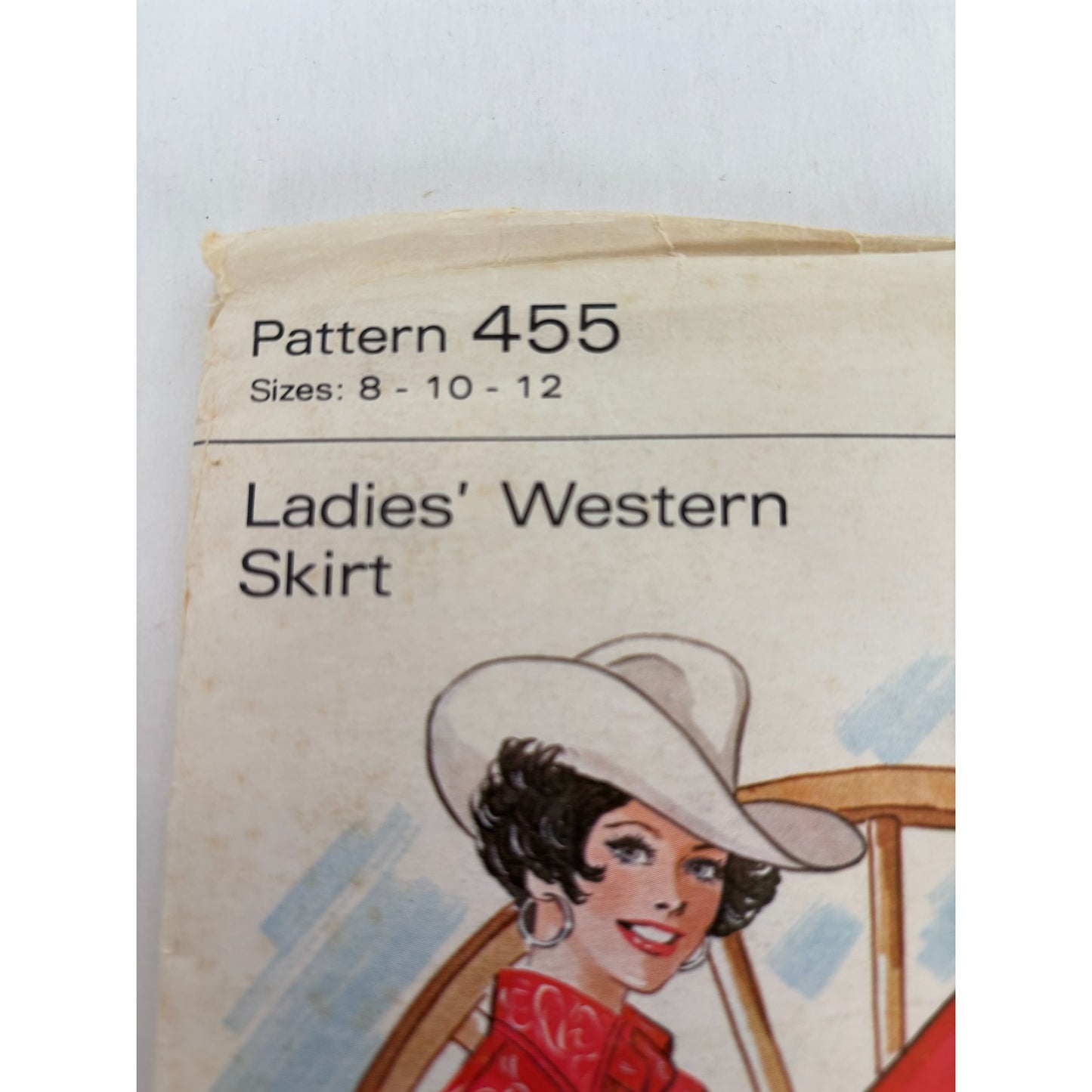 Kwik Sew Pattern 455 Ladies Western Skirt Sizes 8-10-12 Pockets Vintage Uncut