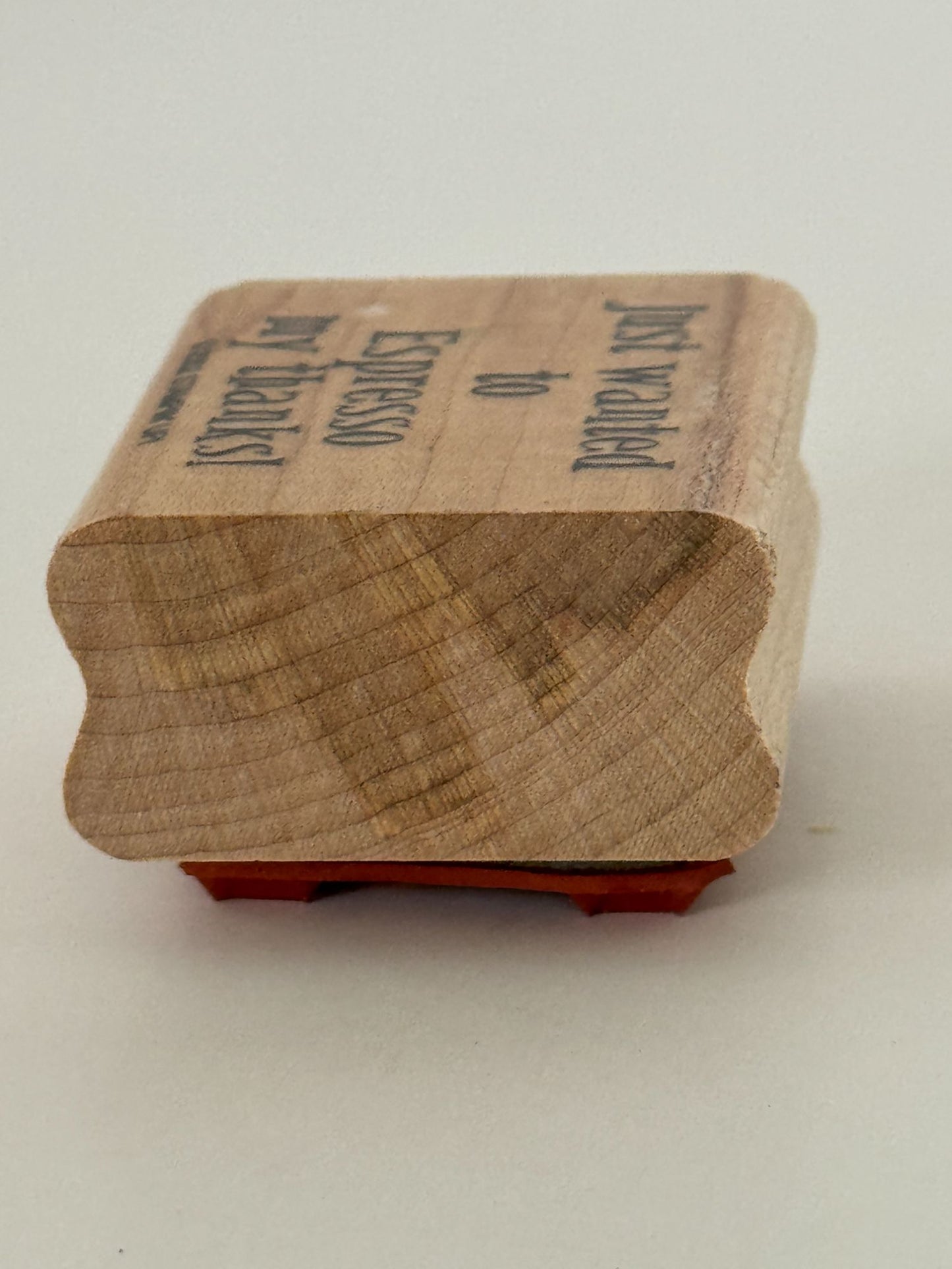 Stampin Up Rubber Stamp Just Wanted To Espresso My Thanks Coffee Pun Thank You