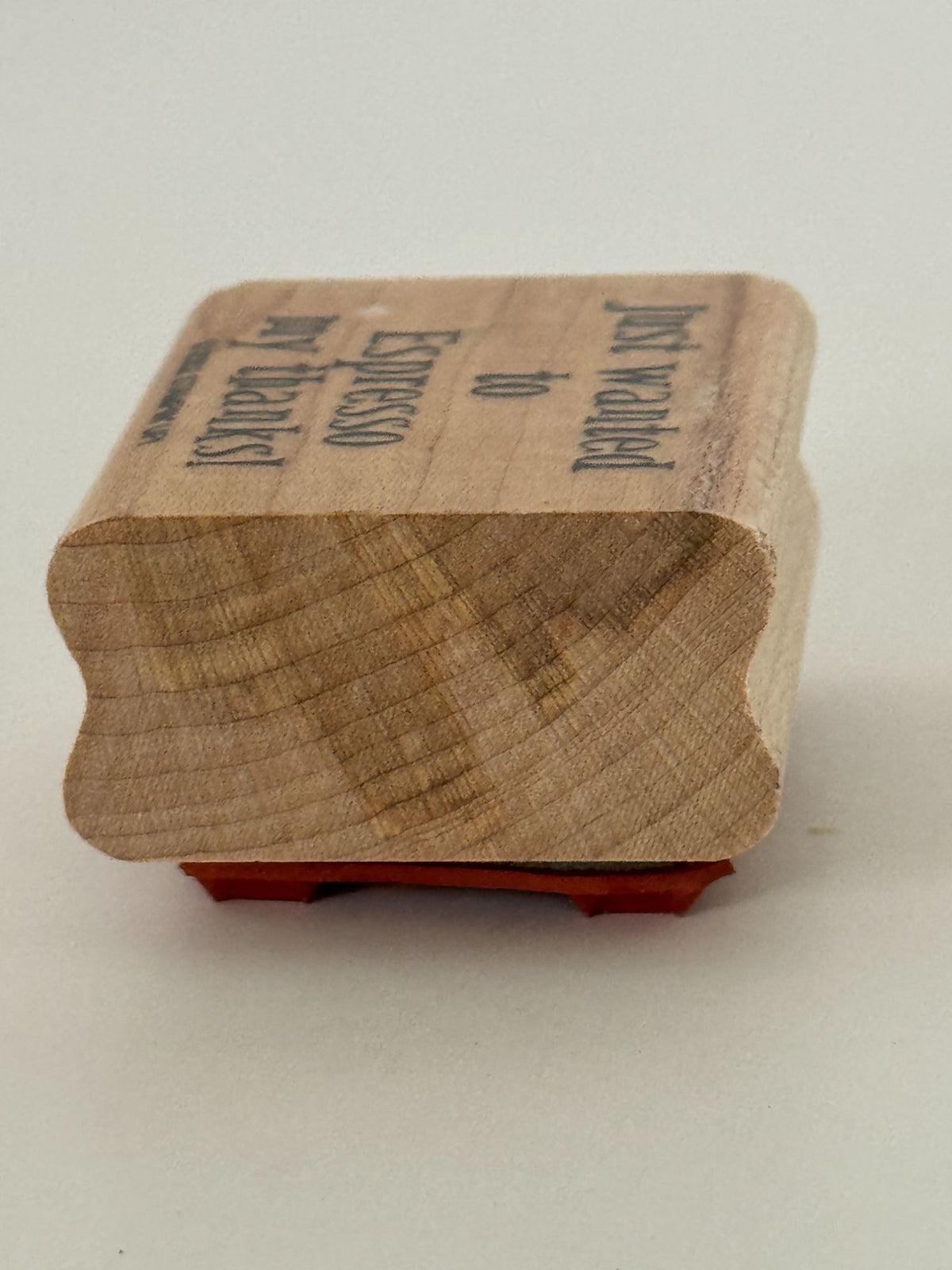 Stampin Up Rubber Stamp Just Wanted To Espresso My Thanks Coffee Pun Thank You