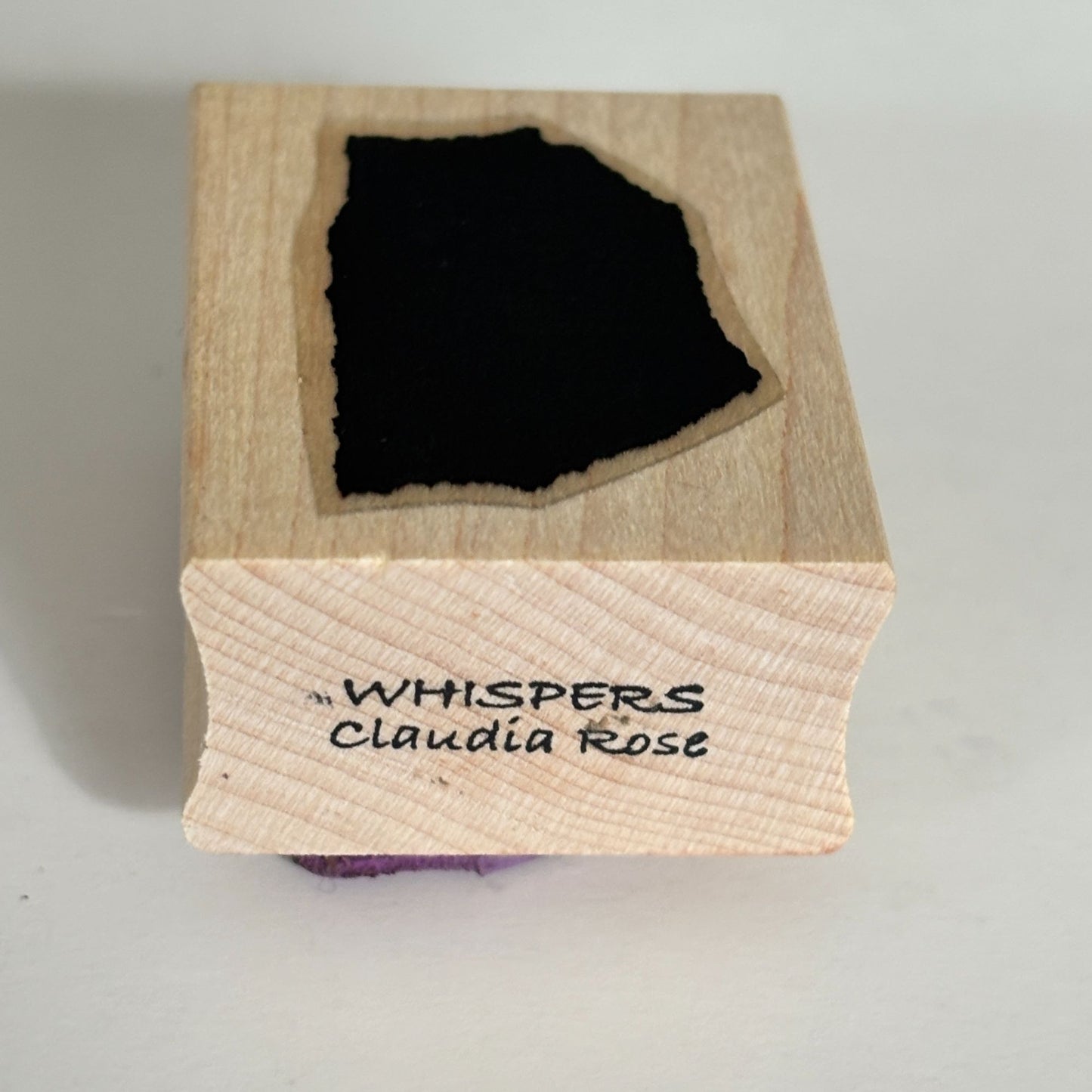 Whispers Rubber Stamp Torn Paper Design Abstract Shape Background Cardmaking Craft