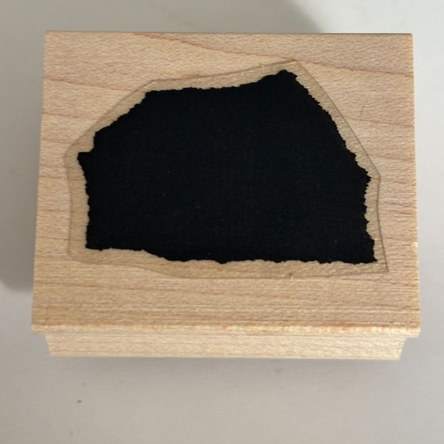 Whispers Rubber Stamp Torn Paper Design Abstract Shape Background Cardmaking Craft