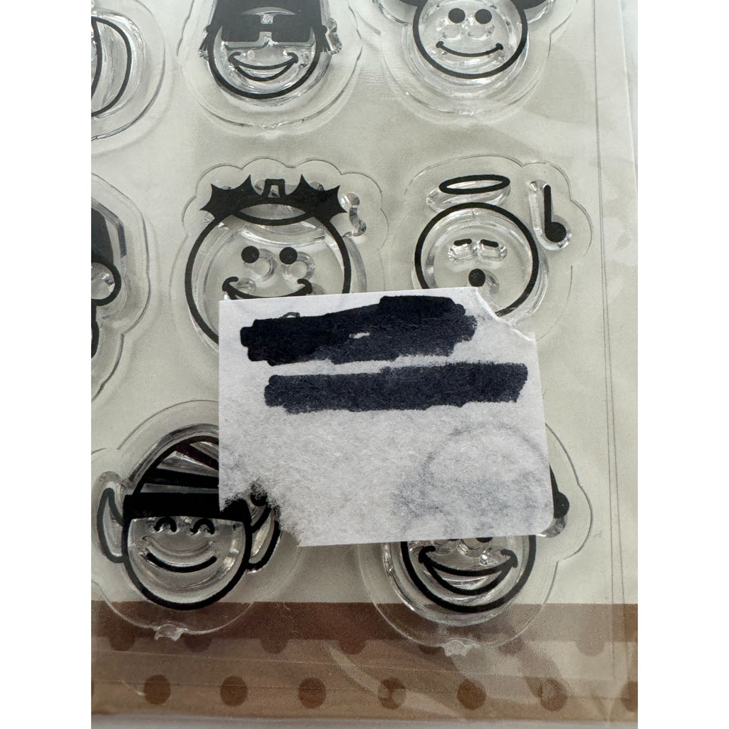 BoBunny Festive Clear Stamps Emoji Faces Santa Christmas Elf Holidays Snowman