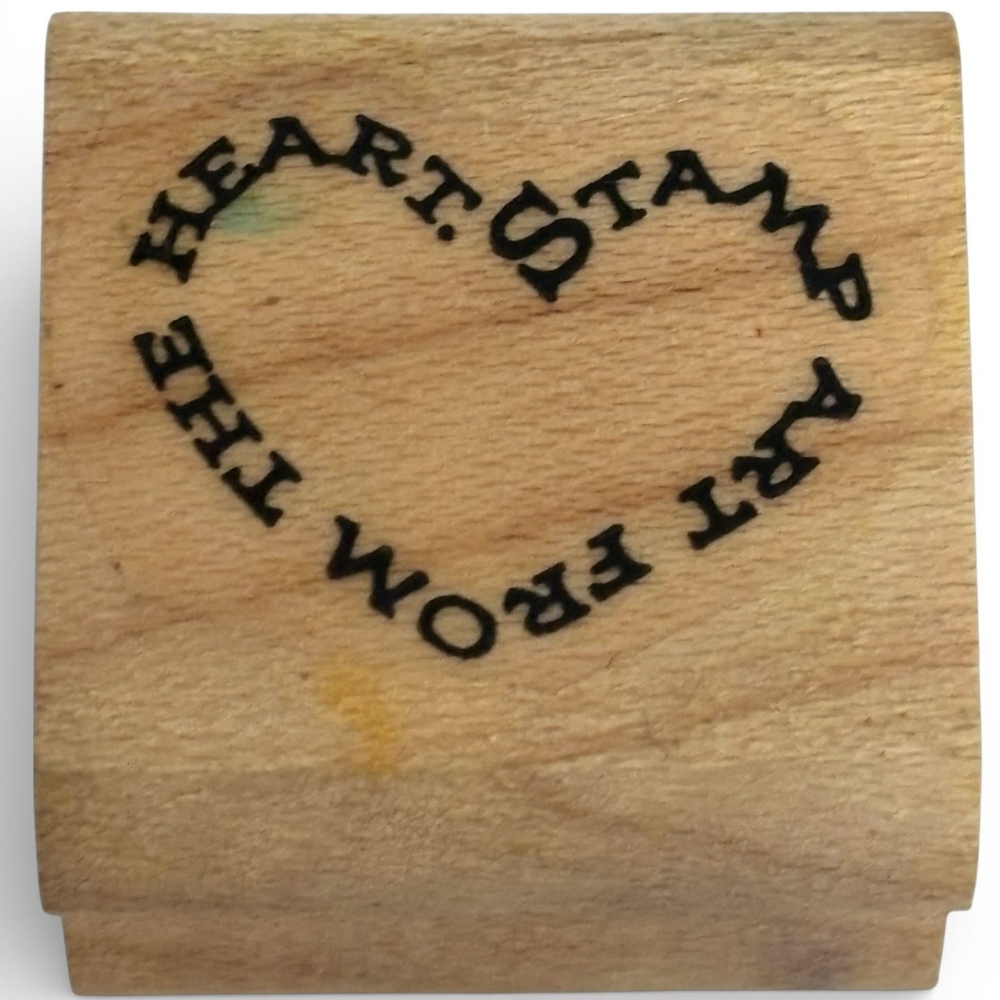 Stampin Up Rubber Stamp Art From The Heart Cardmaking Gift Tag Wood Mounted