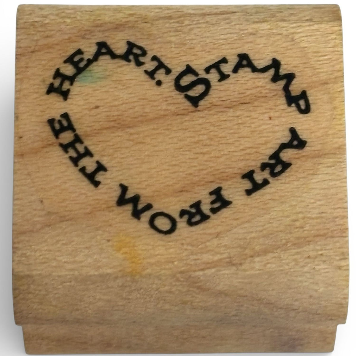 Stampin Up Rubber Stamp Art From The Heart Cardmaking Gift Tag Wood Mounted