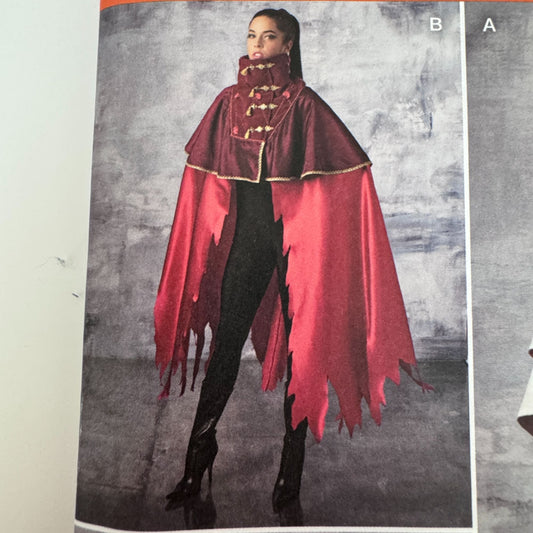 Simplicity Sewing Pattern 1040A Costume Cape Medieval Cosplay LARP Steampunk Uncut XS-XL