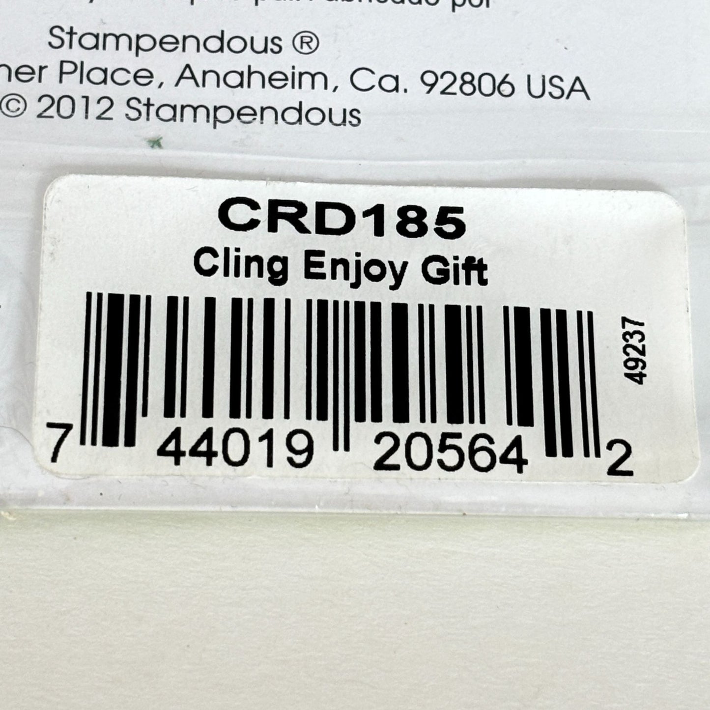 Stampendous Repositionable Cling Rubber Stamp Each Day Is a Special Gift Quote Sentiment Cardmaking
