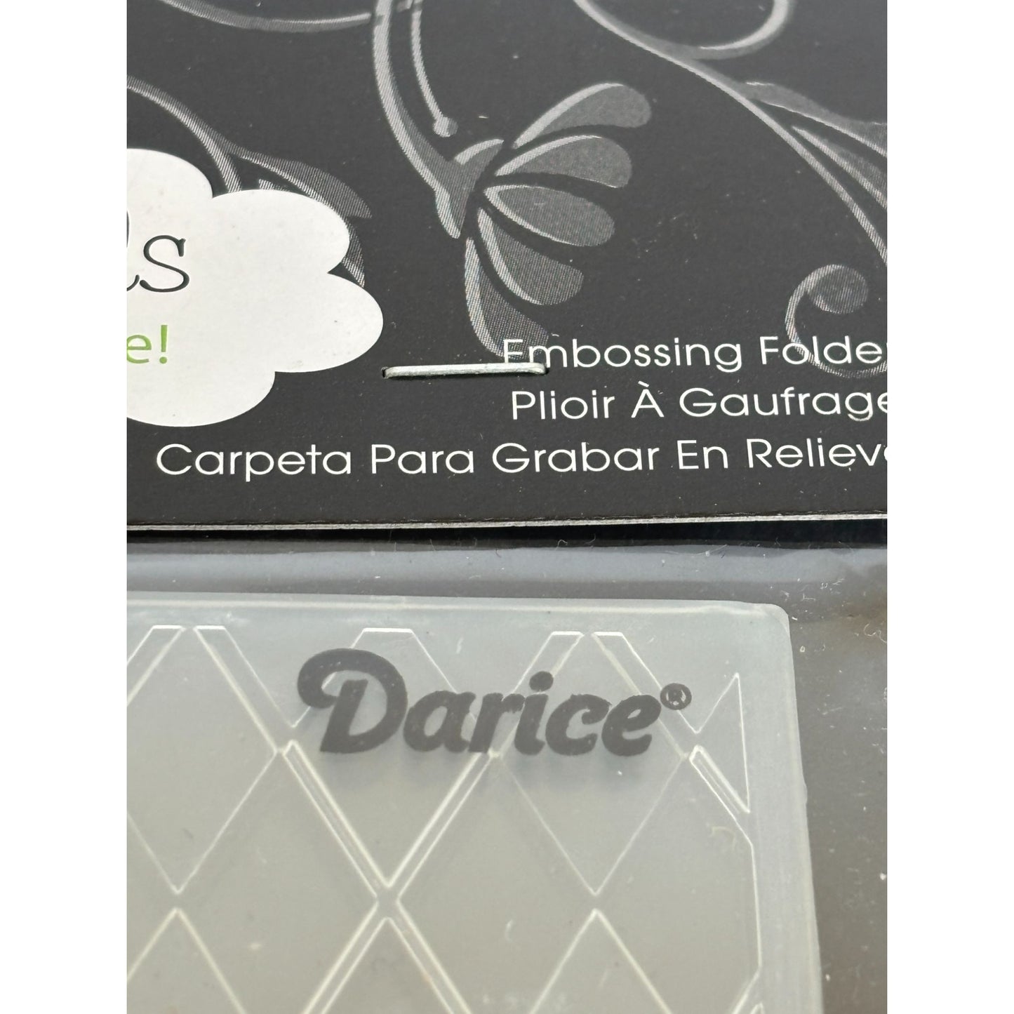 Darice Embossing Essentials Folder Argyle Pattern Diamond Background Paper Craft