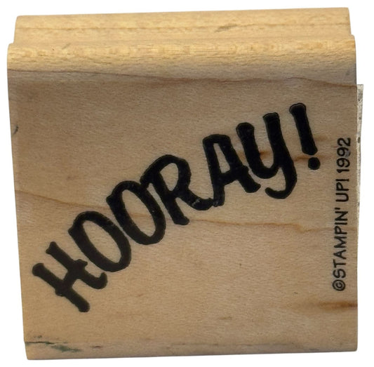 Stampin Up Rubber Stamp Hooray Crafting Scrapbooking Congrats Sentiment Words