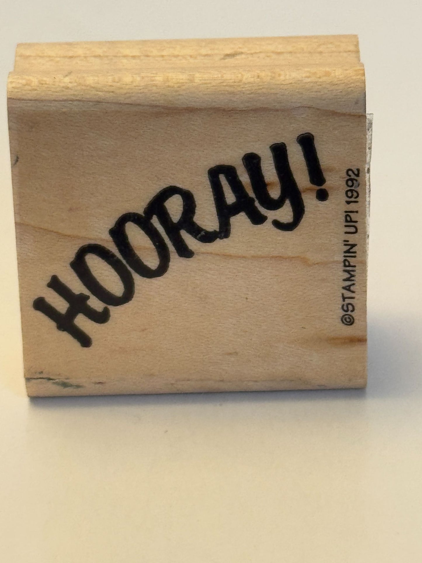 Stampin Up Rubber Stamp Hooray Crafting Scrapbooking Congrats Sentiment Words