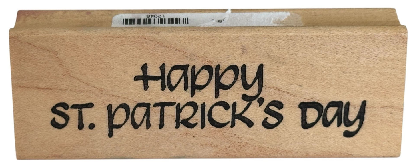 Stamps N More Rubber Stamp Happy St Patricks Day Cardmaking Words Spring March
