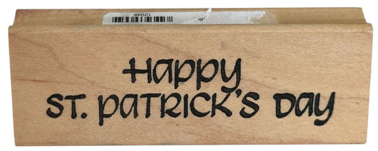 Stamps N More Rubber Stamp Happy St Patricks Day Cardmaking Words Spring March