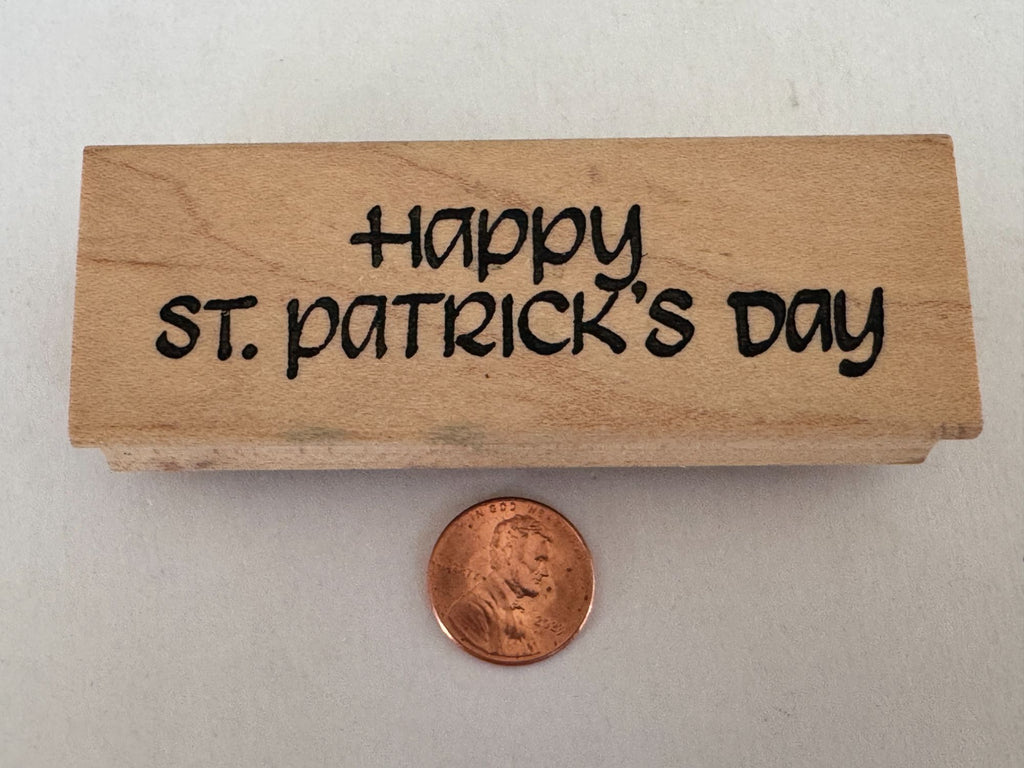 Stamps N More Rubber Stamp Happy St Patricks Day Cardmaking Words Spring March