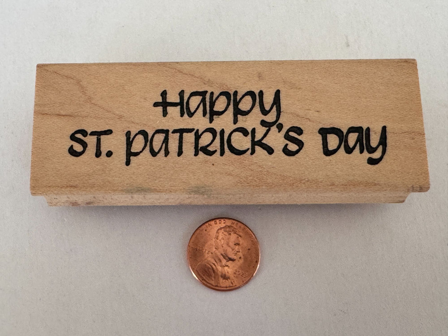 Stamps N More Rubber Stamp Happy St Patricks Day Cardmaking Words Spring March