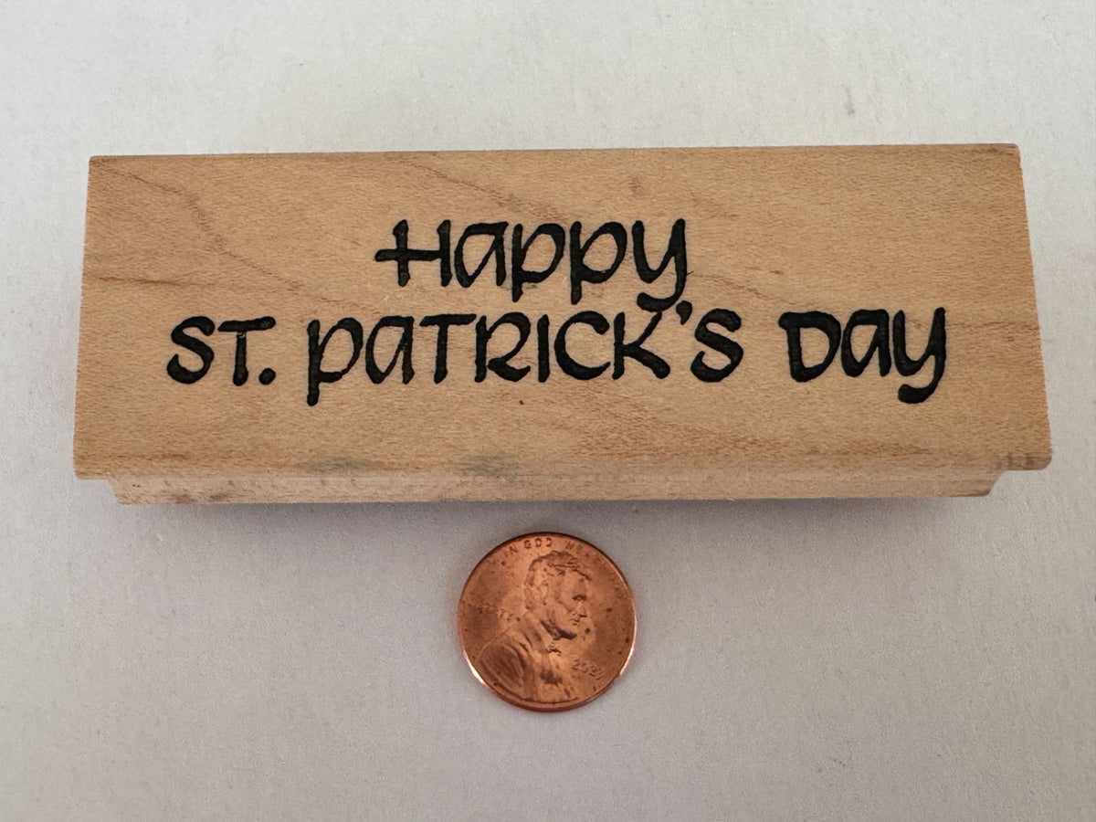 Stamps N More Rubber Stamp Happy St Patricks Day Cardmaking Words Spring March