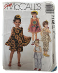 McCalls Sewing Pattern 7146 Girls Dress Tops Pants Shorts Sizes 4 5 6 Easy Uncut