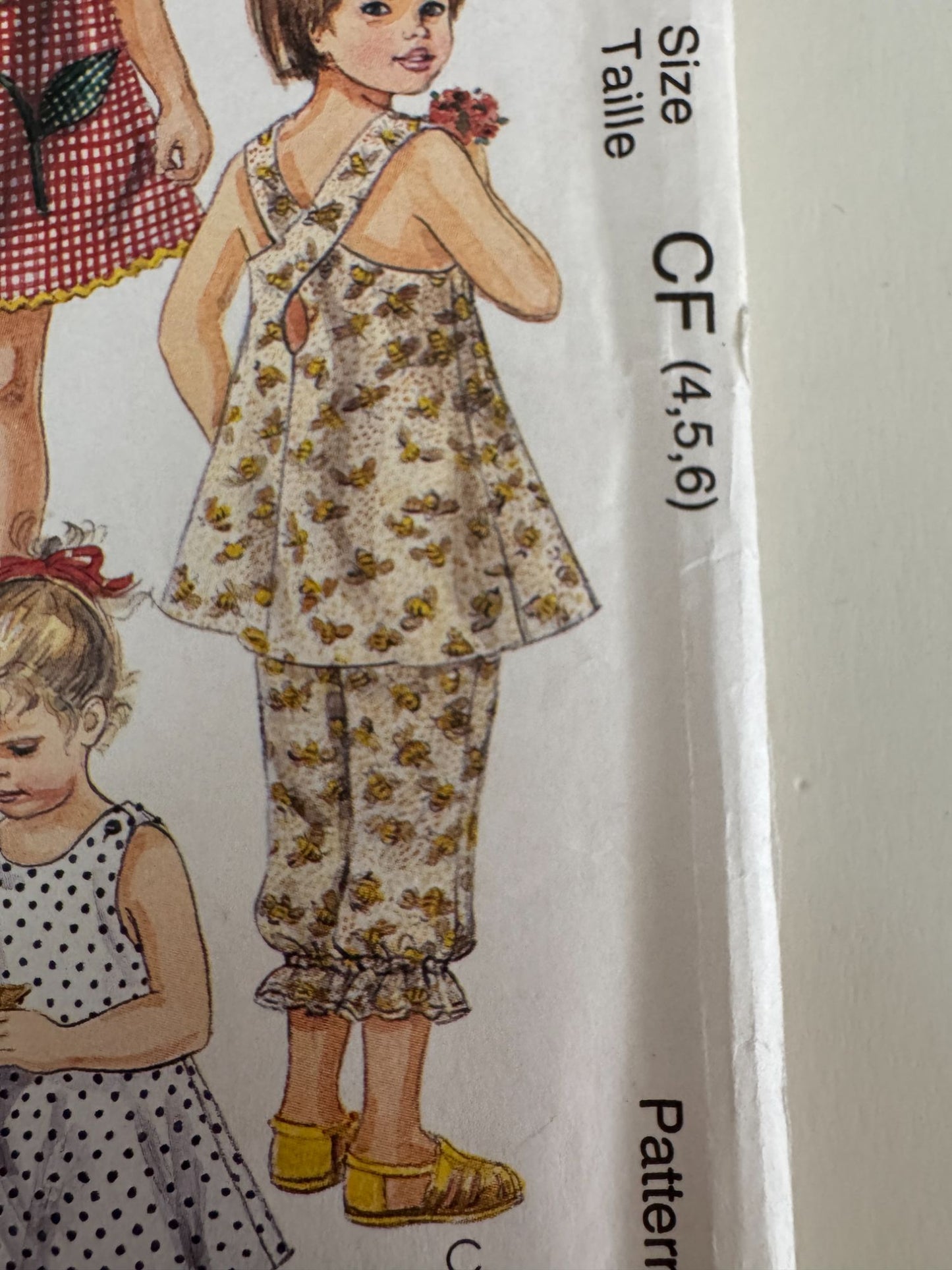 McCalls Sewing Pattern 7146 Girls Dress Tops Pants Shorts Sizes 4 5 6 Easy Uncut