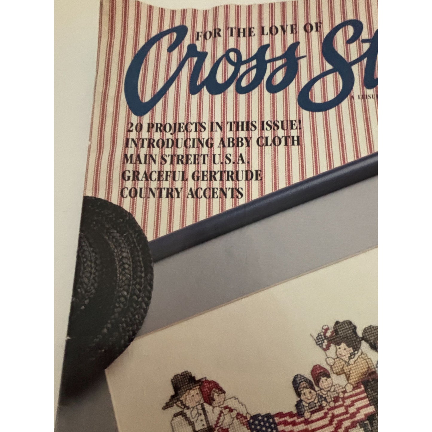 For The Love Of Cross Stitch Magazine September 1990 American Flag Patriotic Art