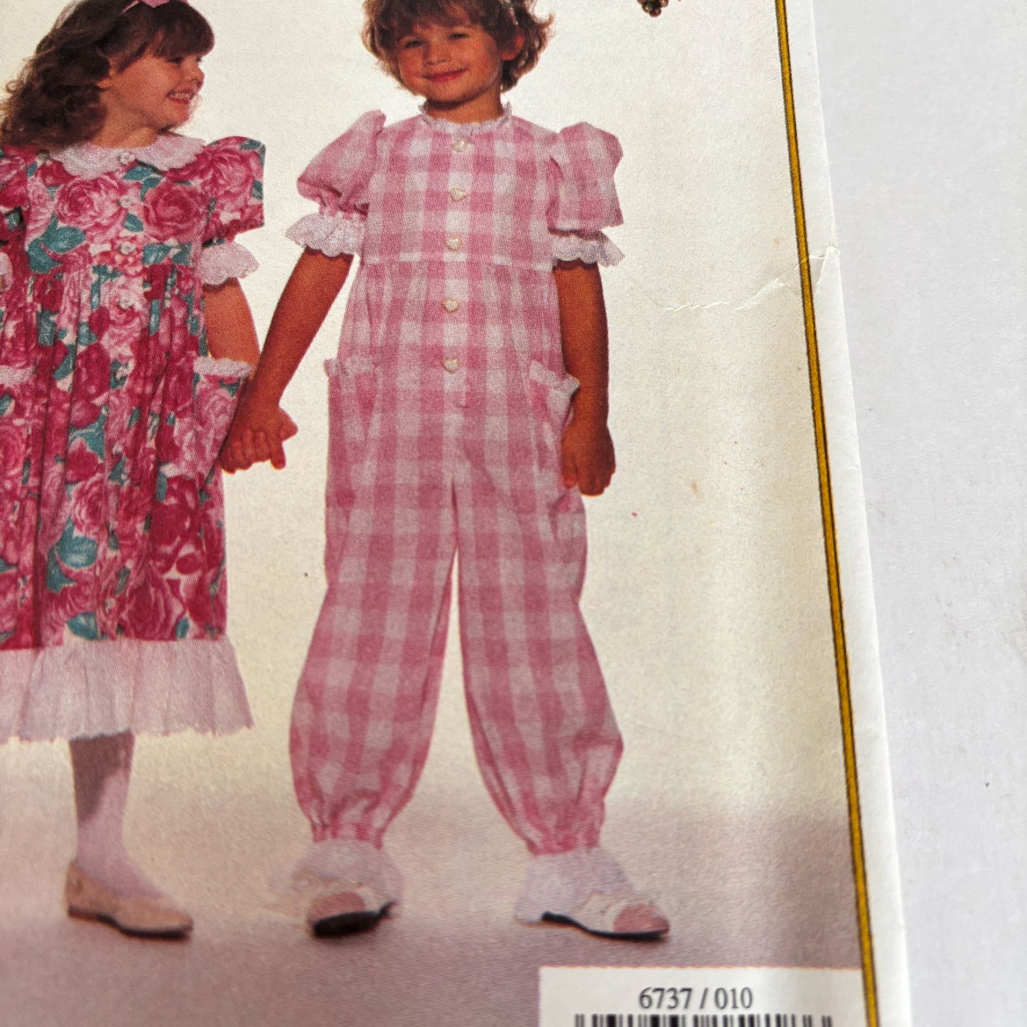 Butterick Sewing Pattern 6737 Dress Jumpsuit Toddler Girls 12M 2T 3T Easter Uncut