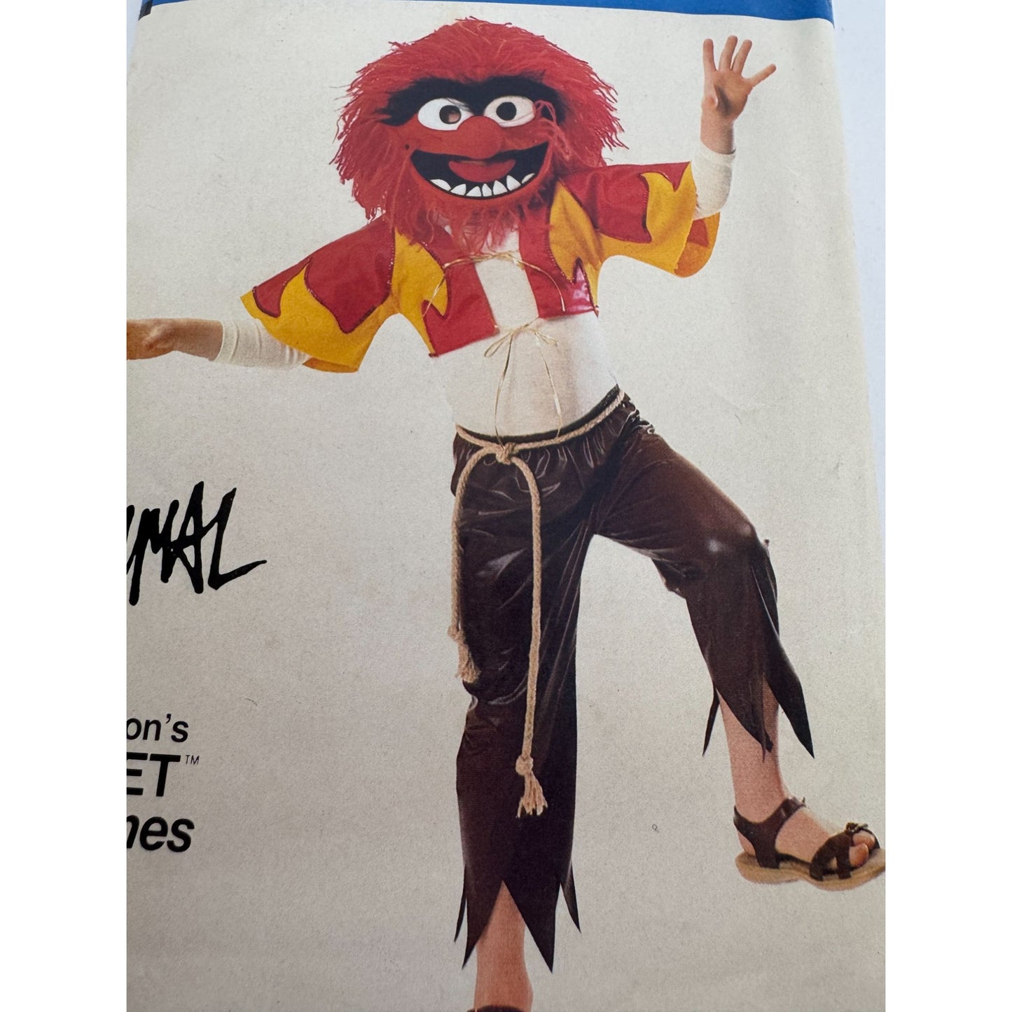 Vogue Sewing Pattern 8788 Craft Jim Hensons Muppet Animal Kids Halloween Costume