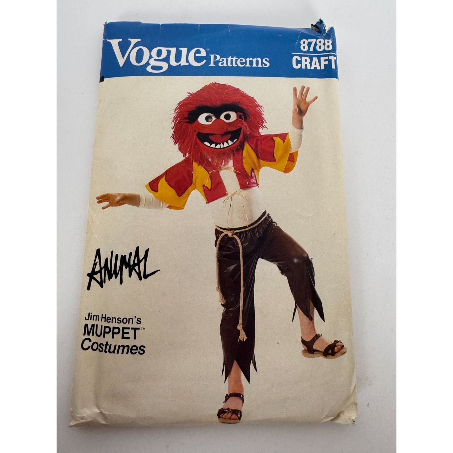 Vogue Sewing Pattern 8788 Craft Jim Hensons Muppet Animal Kids Halloween Costume