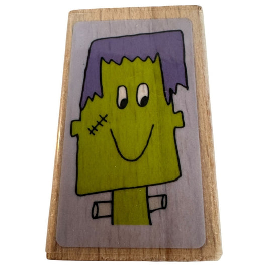 Studio G Rubber Stamp Halloween Frankenstein Scar Face Monster Card Making