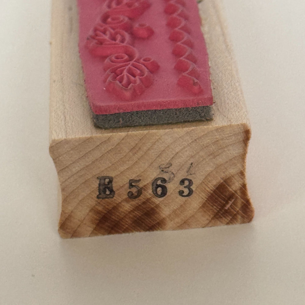Outlines Rubber Stamp Oak Leaves Acorns Border Fall Autumn Thanksgiving Card Making