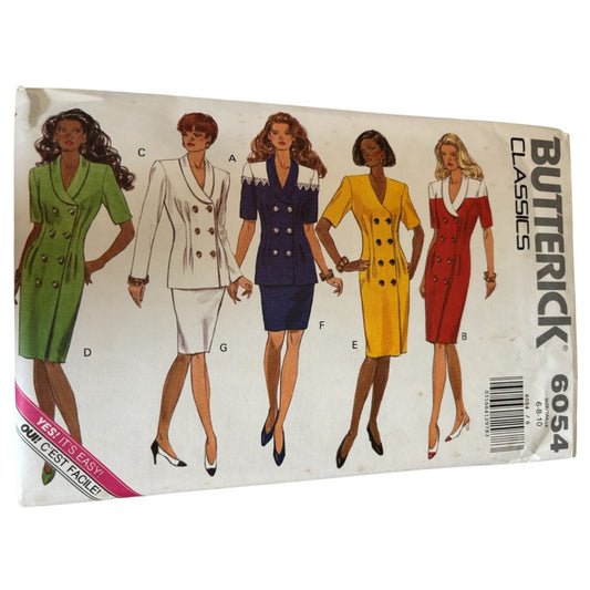 Butterick Sewing Pattern 6054 Work Suit Dress Top Skirt Capsule Wardrobe 6 8 10