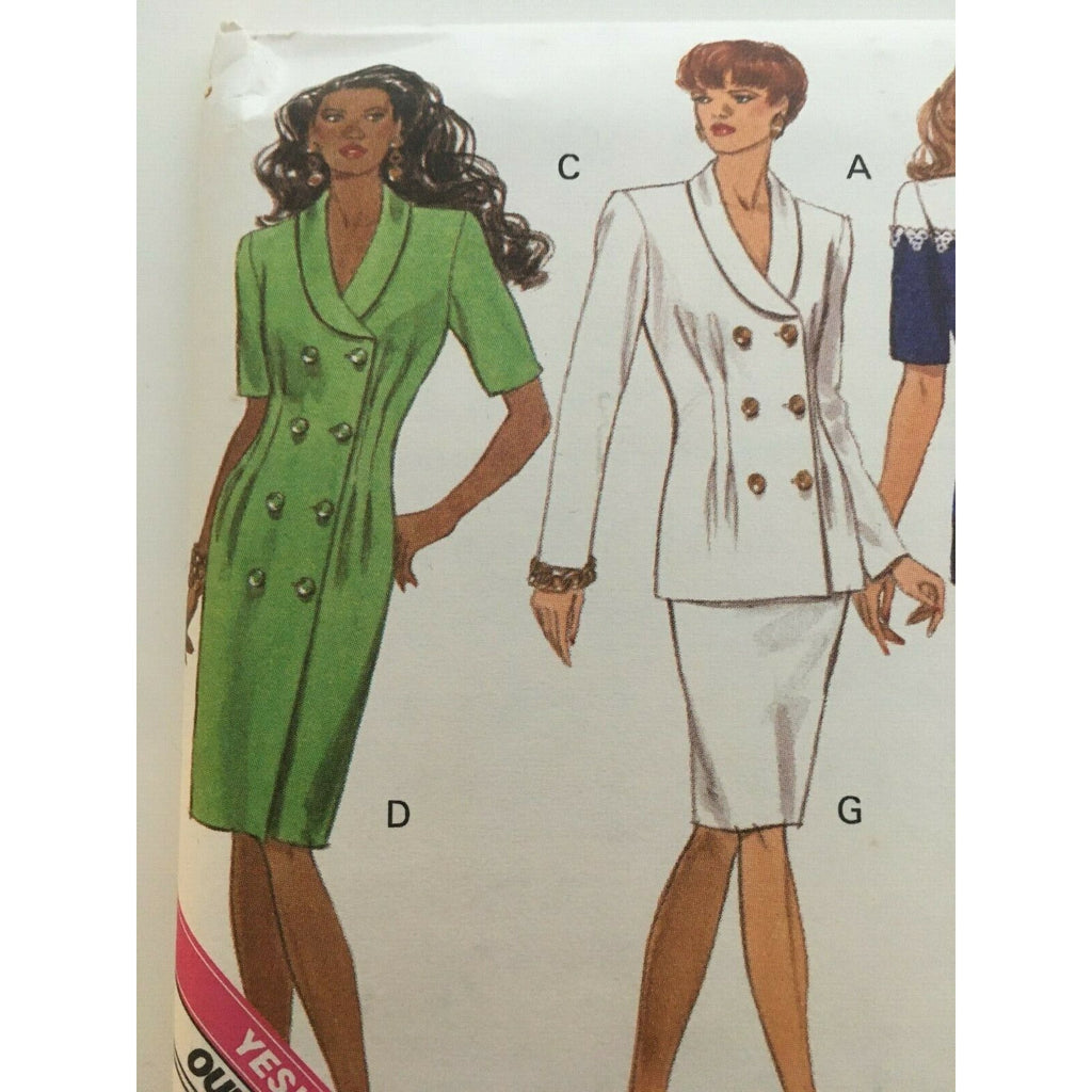 Butterick Sewing Pattern 6054 Work Suit Dress Top Skirt Capsule Wardrobe 6 8 10