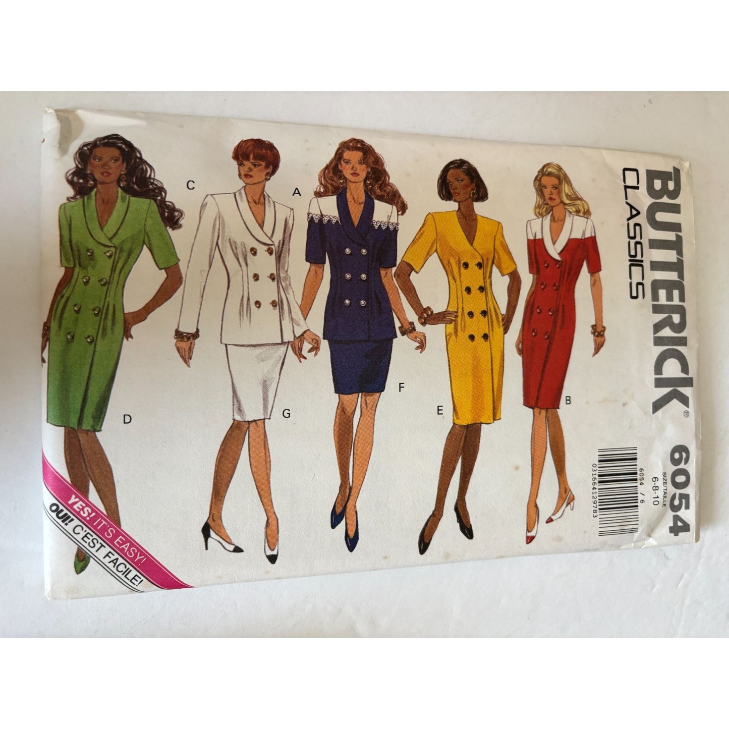 Butterick Sewing Pattern 6054 Work Suit Dress Top Skirt Capsule Wardrobe 6 8 10