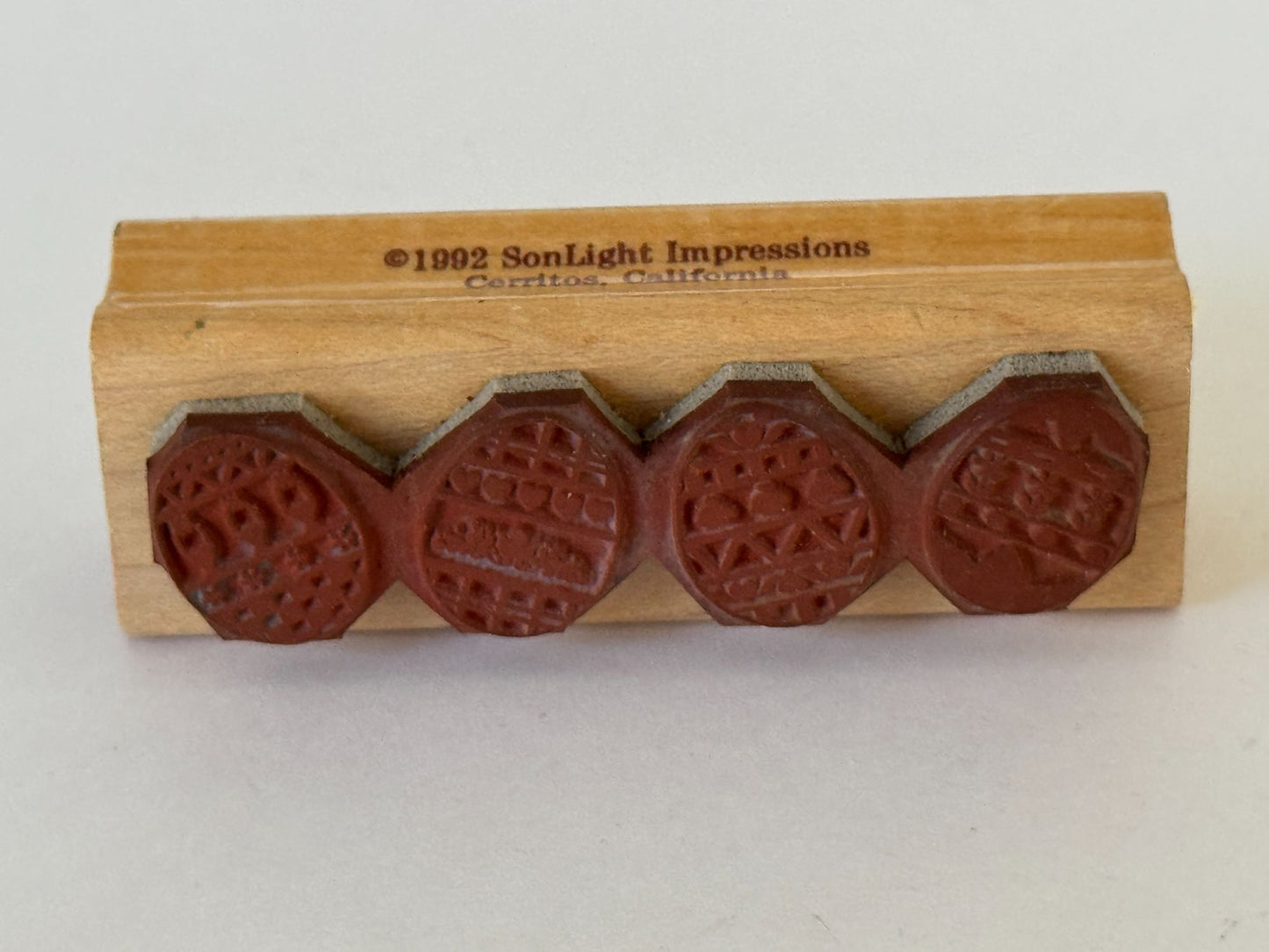 Sonlight Impressions Rubber Stamp Easter Eggs Egg Border Spring Card Making