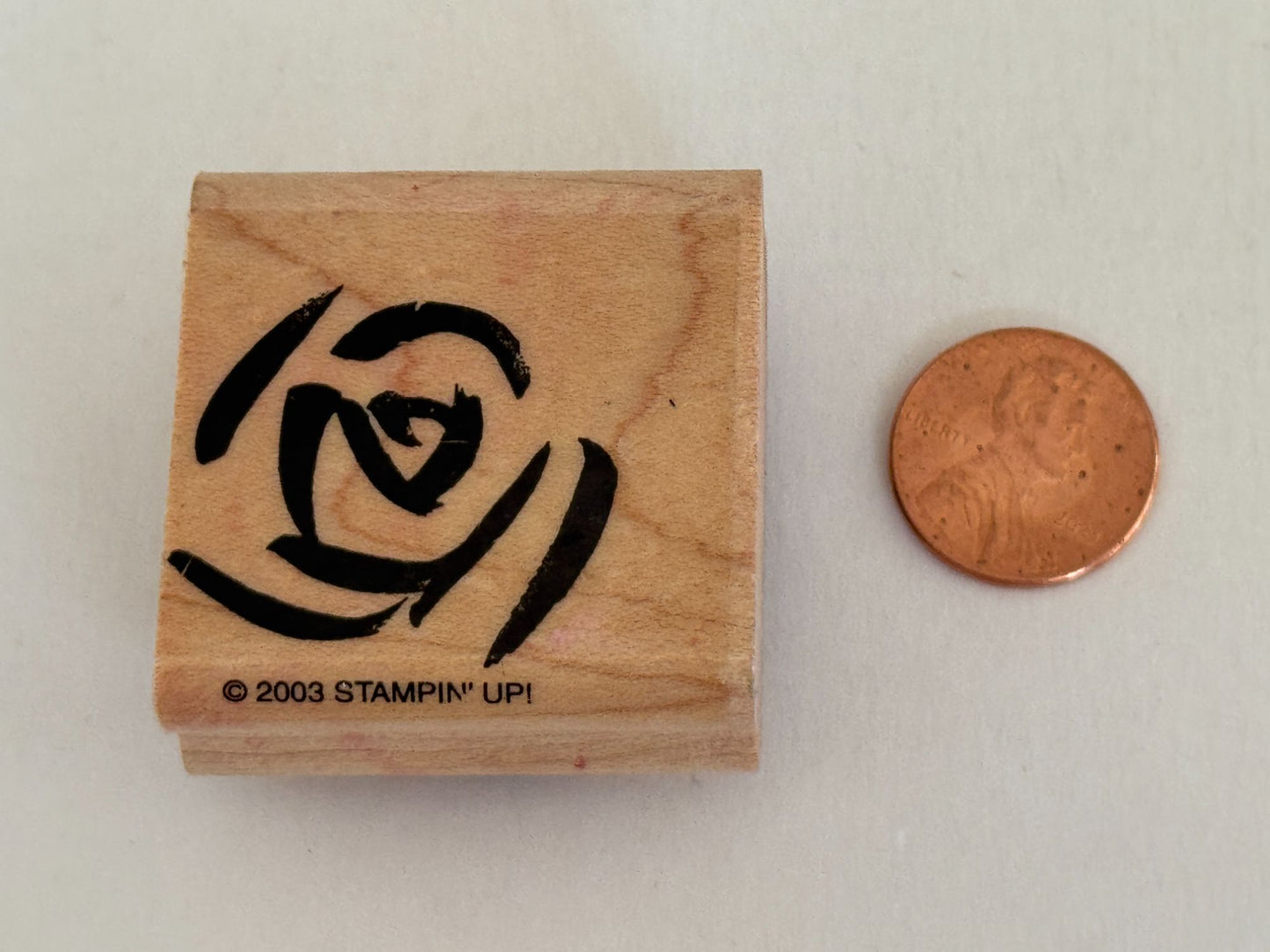 Stampin Up Rubber Stamp Rose Flower Outline Spring Anniversary Card Making Craft
