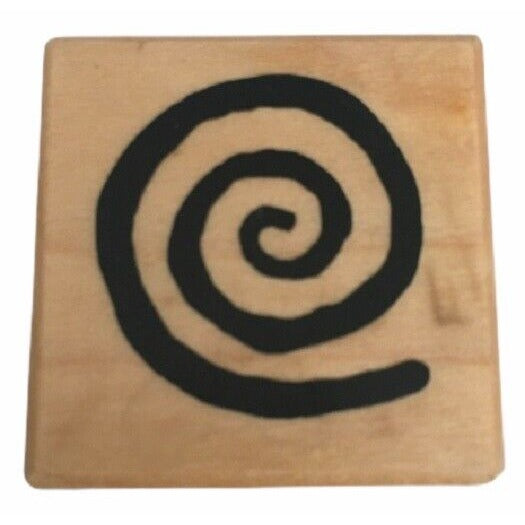 PSX Wood Mounted Rubber Stamp Small Spiral Card Making Paper Crafting B-1934