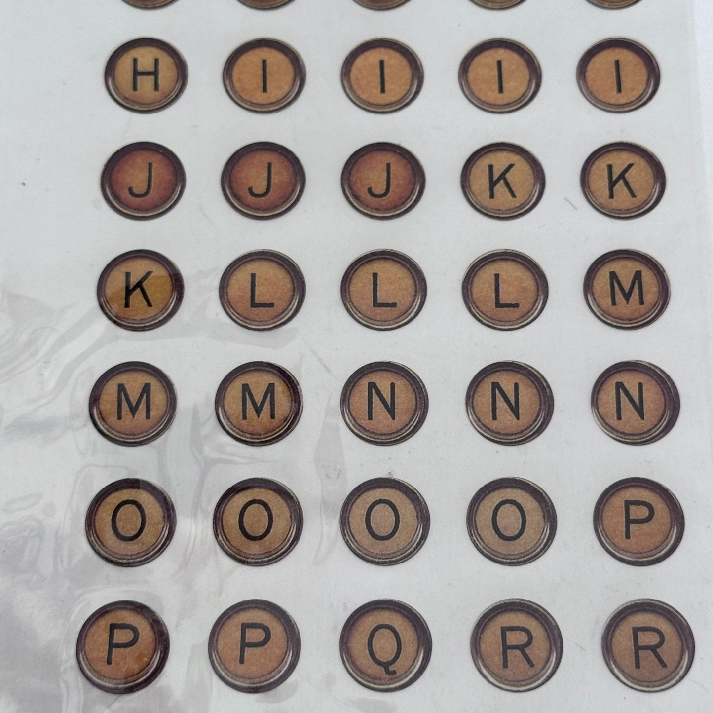 Sticko Nostalgiques Stickers Aged Typewriter ABC Alphabet Journaling Scrapbook Ephemera Rebecca Sower Cardmaking Craft