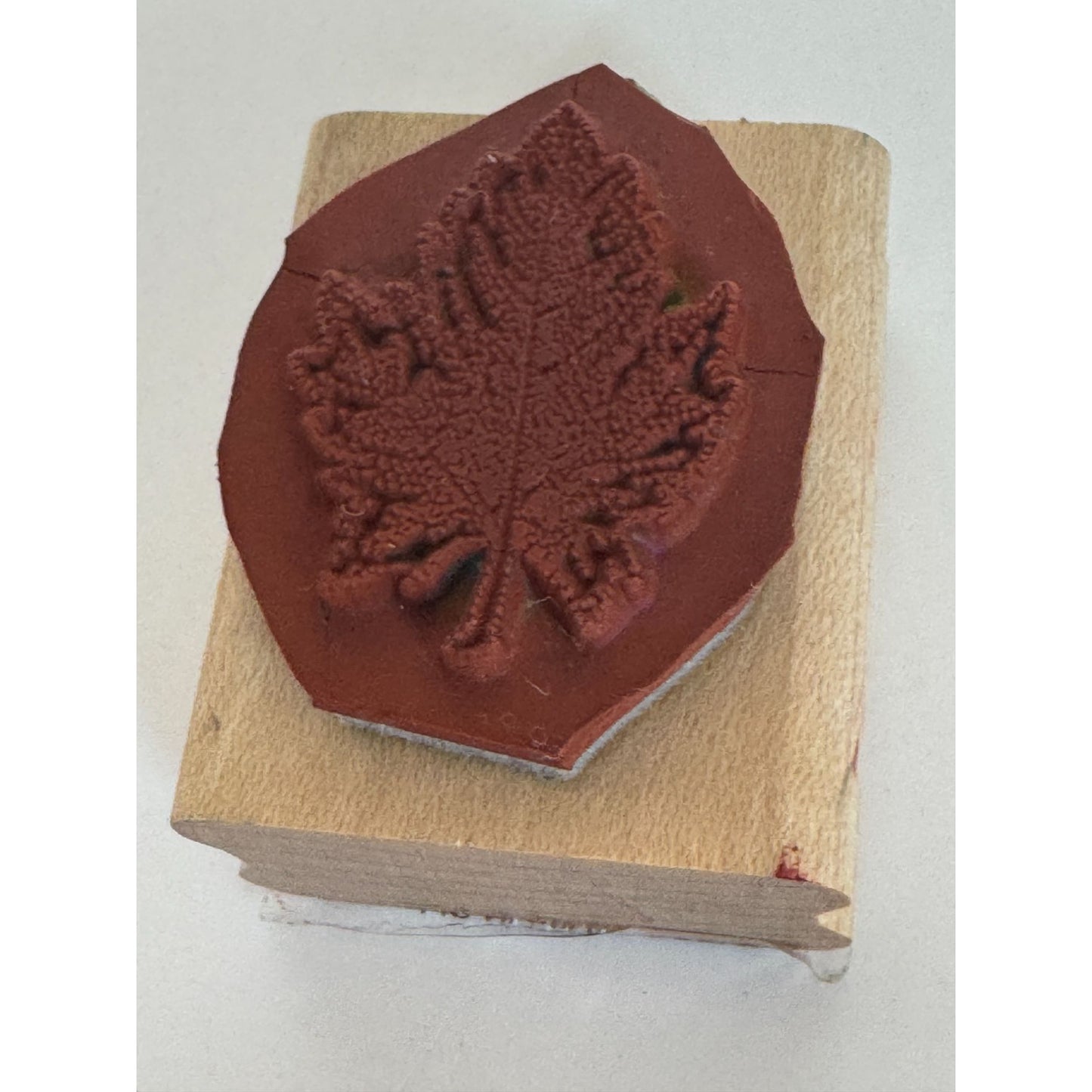Stampin Up Rubber Stamp Leaf Design  Nature Outdoors Fall Season Wood Mounted