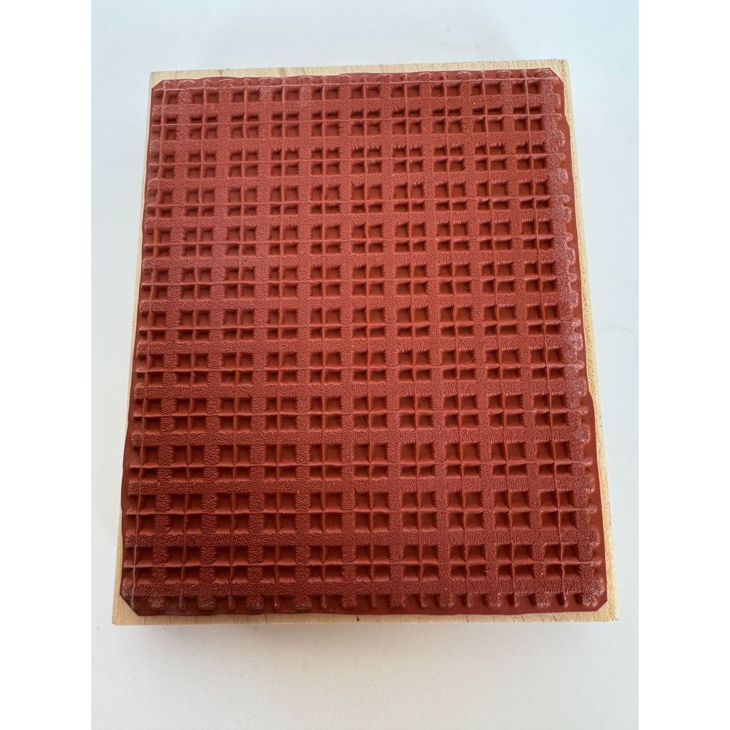 Stampin Up Wood Rubber Stamp Stripple Plaid Stripes Background Large Big Texture