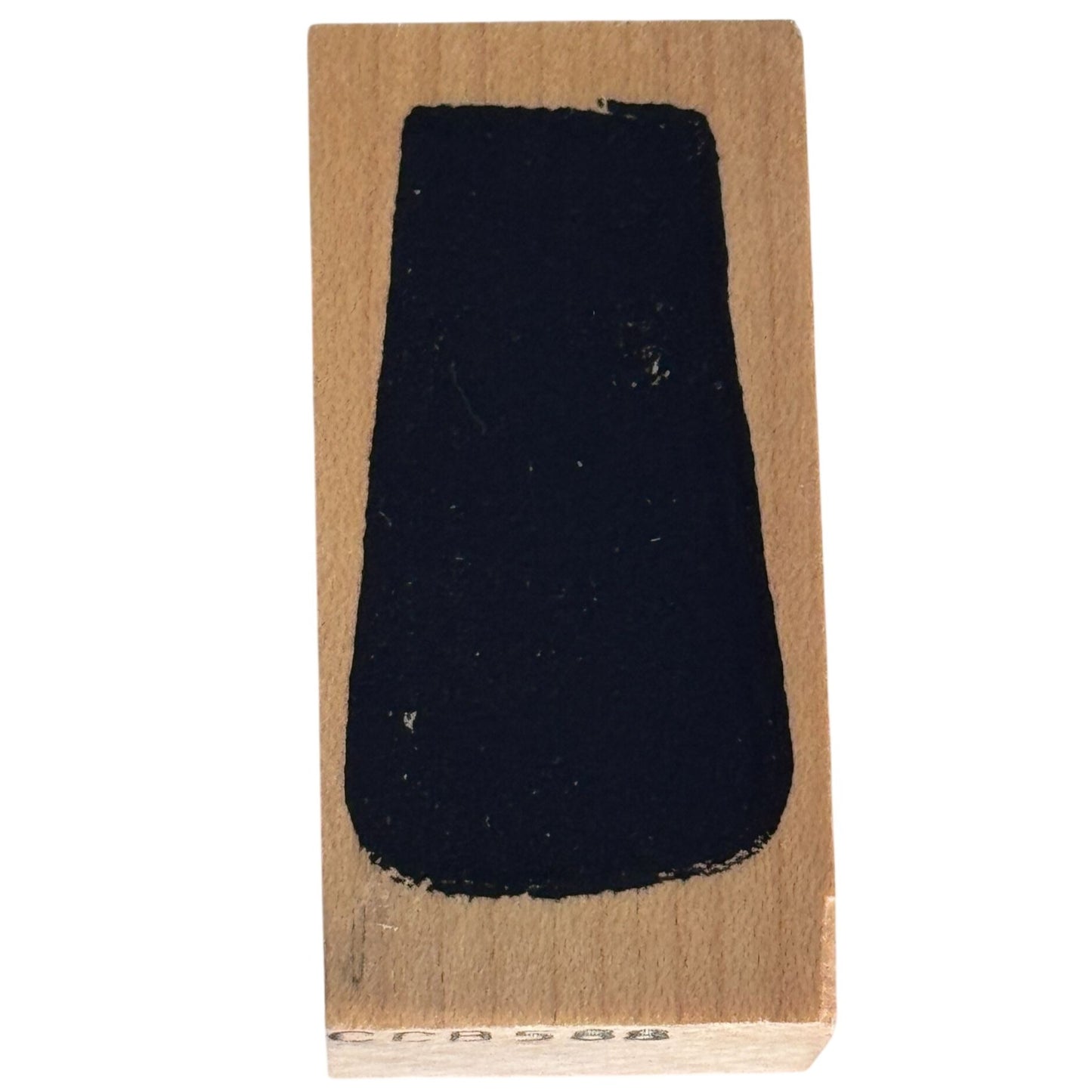 CC Rubber Stamp Solid Brush Stroke Grunge Background Mixed Media Art Cardmaking Wood Mounted