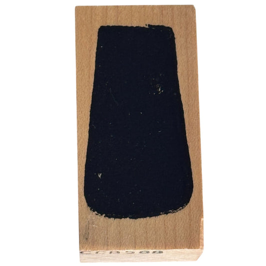 CC Rubber Stamp Solid Brush Stroke Grunge Background Mixed Media Art Cardmaking Wood Mounted