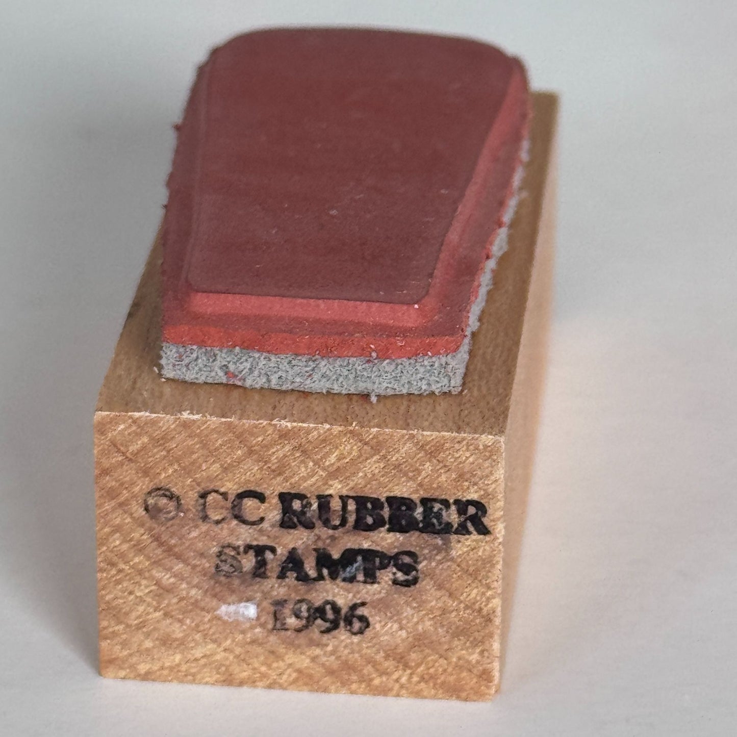 CC Rubber Stamp Solid Brush Stroke Grunge Background Mixed Media Art Cardmaking Wood Mounted