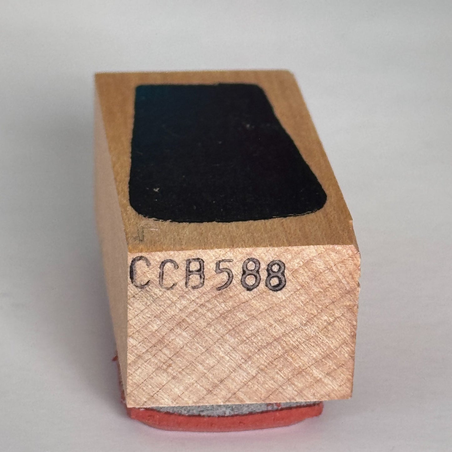 CC Rubber Stamp Solid Brush Stroke Grunge Background Mixed Media Art Cardmaking Wood Mounted
